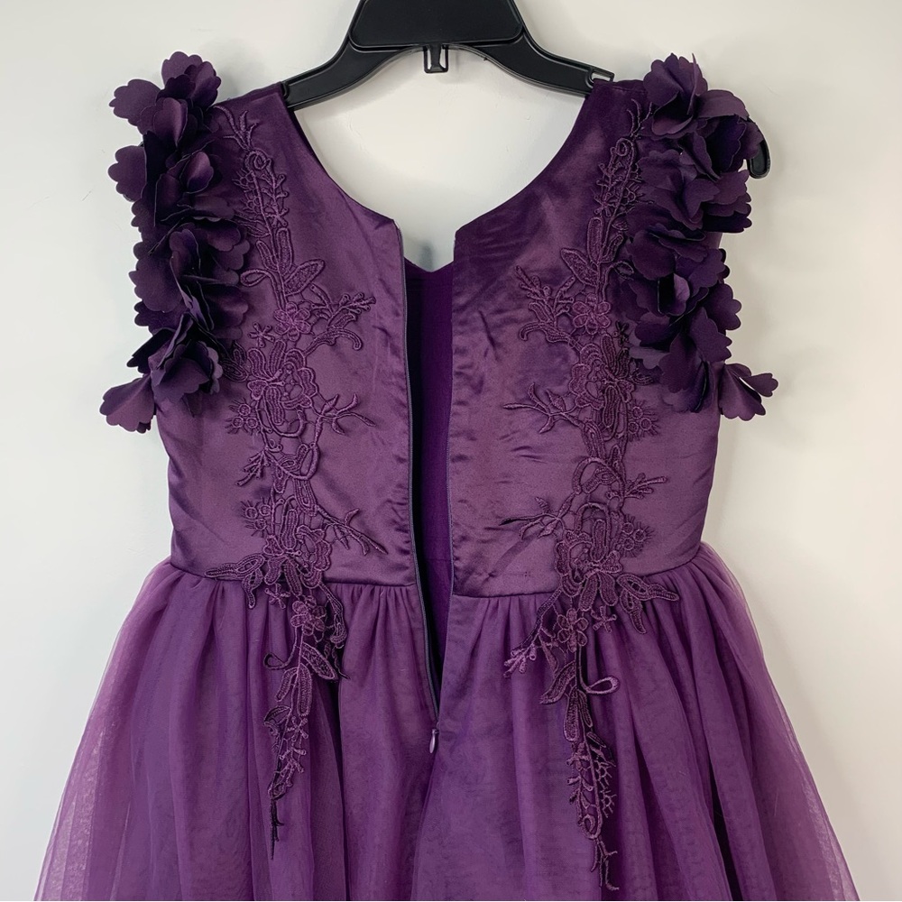 Trish Scully Child | Bianca Party Purple Dress Eggplant Special Occasion 12 - Picture 11 of 14